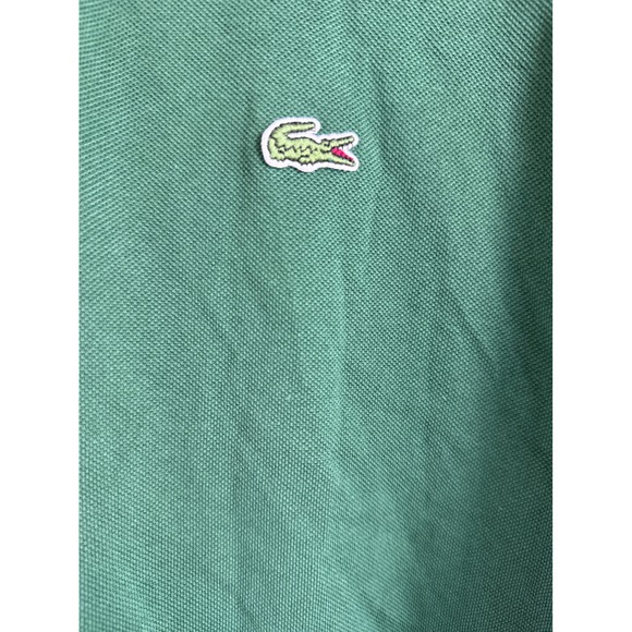 Lacoste Relaxed Fit Polo Shirt Color Block Accents Green White Men Size 4XL‎ - Picture 7 of 10